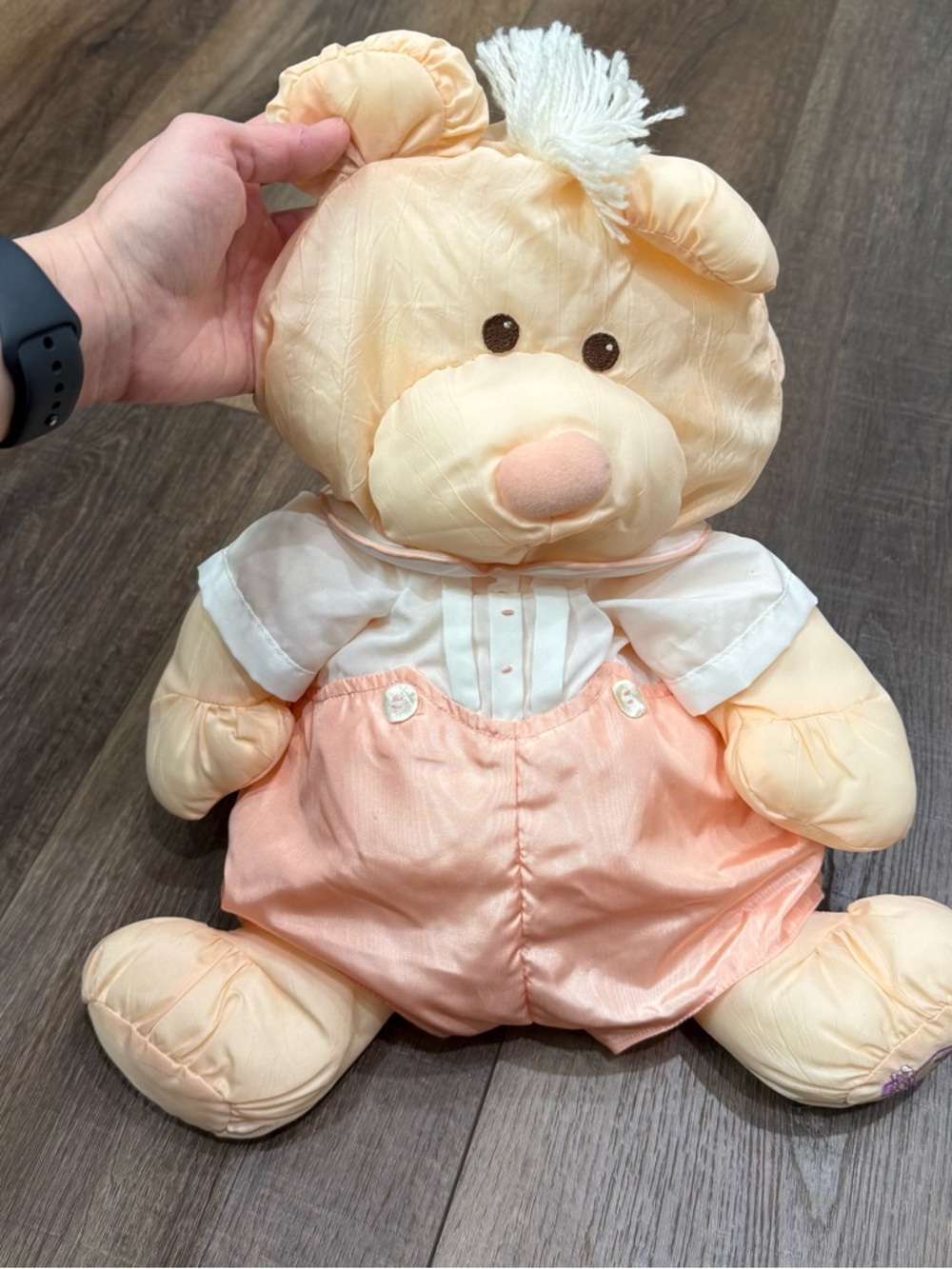 Vintage Fisher Price Puffalump Bear 1986 VGC Peach
